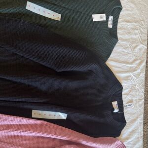 Old Navy Women's Crew Neck Sweater - Black, Green, and Pink